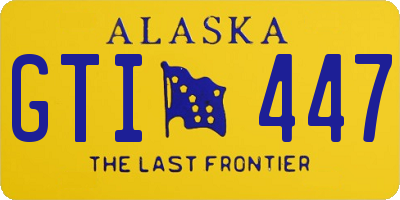 AK license plate GTI447