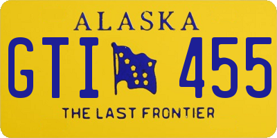 AK license plate GTI455