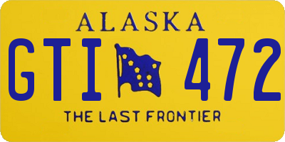 AK license plate GTI472