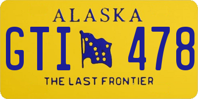 AK license plate GTI478