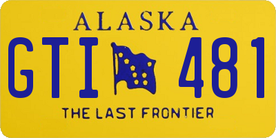 AK license plate GTI481