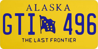 AK license plate GTI496