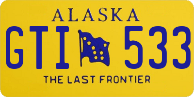 AK license plate GTI533