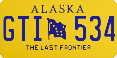 AK license plate GTI534