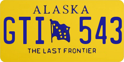 AK license plate GTI543