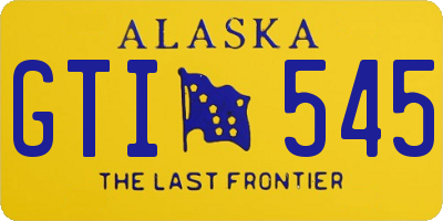 AK license plate GTI545