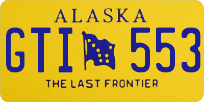 AK license plate GTI553