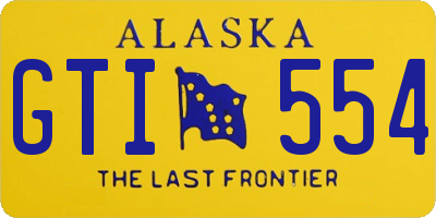 AK license plate GTI554