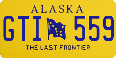 AK license plate GTI559