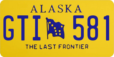 AK license plate GTI581