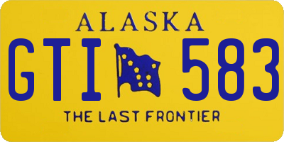 AK license plate GTI583