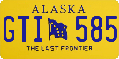 AK license plate GTI585