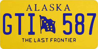 AK license plate GTI587