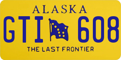 AK license plate GTI608