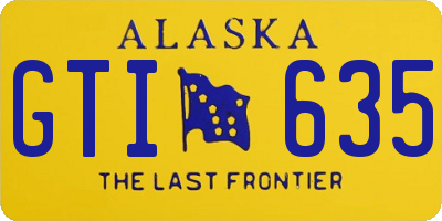 AK license plate GTI635