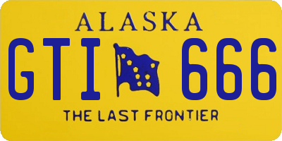 AK license plate GTI666