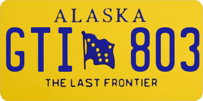 AK license plate GTI803