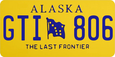 AK license plate GTI806