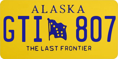 AK license plate GTI807