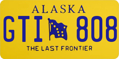 AK license plate GTI808