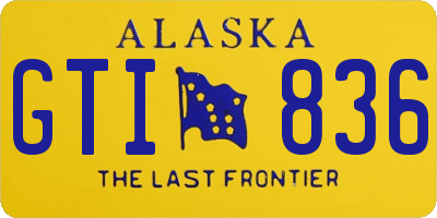 AK license plate GTI836