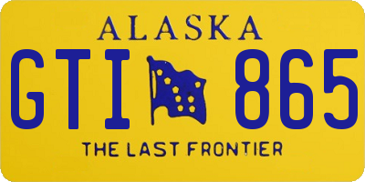 AK license plate GTI865