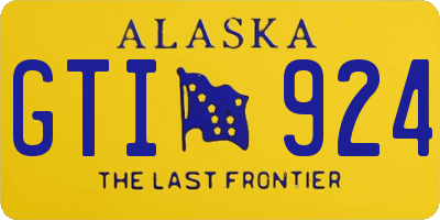 AK license plate GTI924