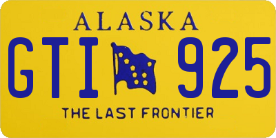 AK license plate GTI925