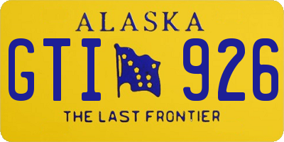 AK license plate GTI926