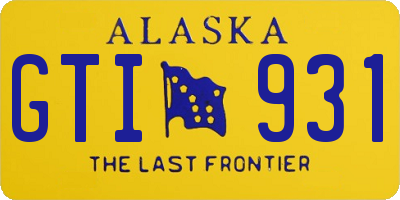 AK license plate GTI931