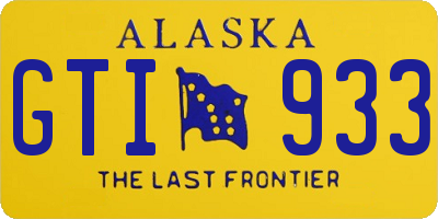 AK license plate GTI933