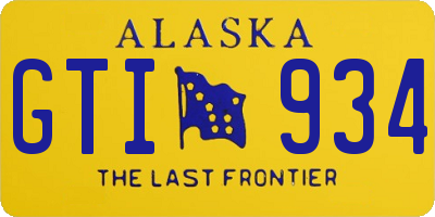 AK license plate GTI934