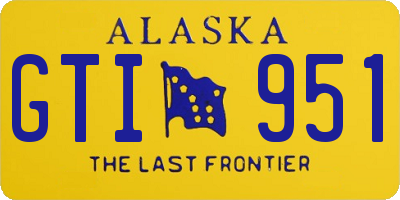 AK license plate GTI951