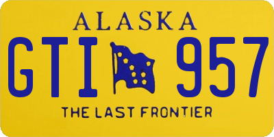 AK license plate GTI957