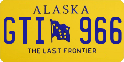 AK license plate GTI966