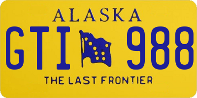 AK license plate GTI988