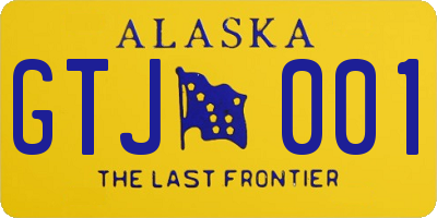 AK license plate GTJ001