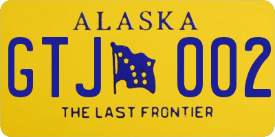 AK license plate GTJ002