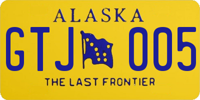 AK license plate GTJ005