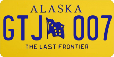 AK license plate GTJ007