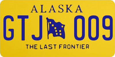 AK license plate GTJ009