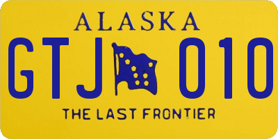 AK license plate GTJ010