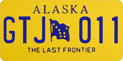 AK license plate GTJ011