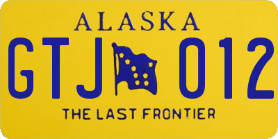 AK license plate GTJ012