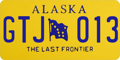 AK license plate GTJ013