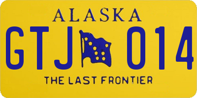 AK license plate GTJ014