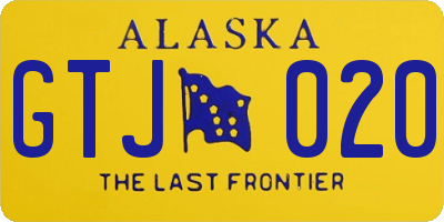 AK license plate GTJ020