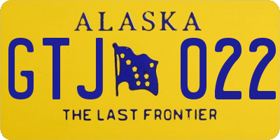 AK license plate GTJ022