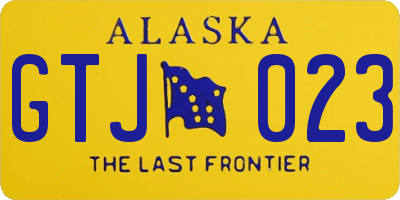 AK license plate GTJ023