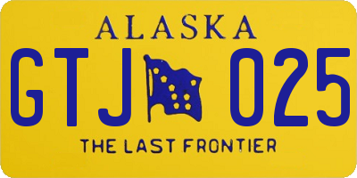 AK license plate GTJ025